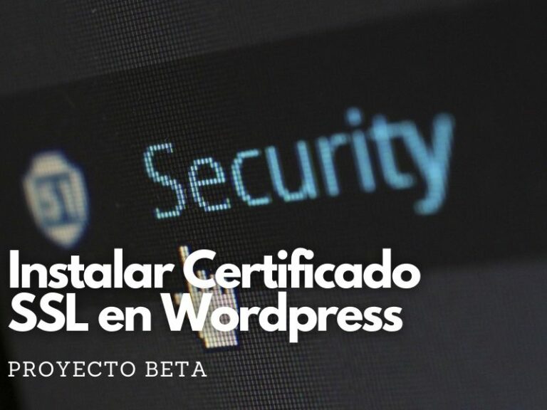 instalar certificado SSL en Wordpress